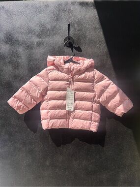 Pink Hooded Puffer Jacket - toddler size 12-18months new with tags #492